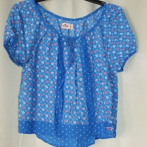 Hollister flowy blue shirt - Size Small